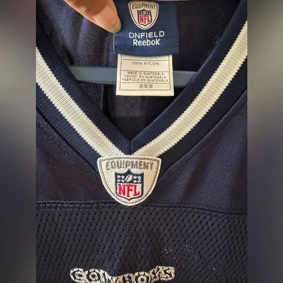 Reebok NFL On Field Jersey Dallas Cowboys Marion Barber #24 Blue Size Medium - Picture 3 of 12